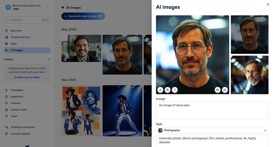 Gamma screen example