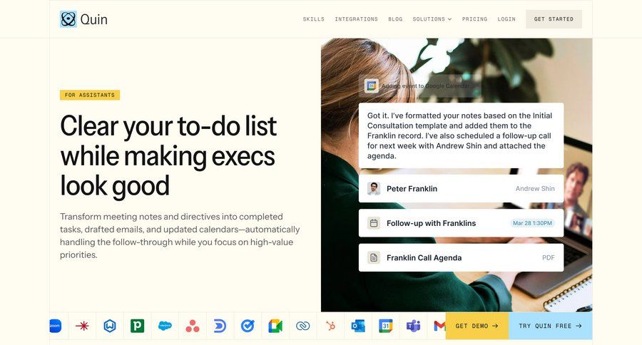 Quin
				about & company mission ui page example