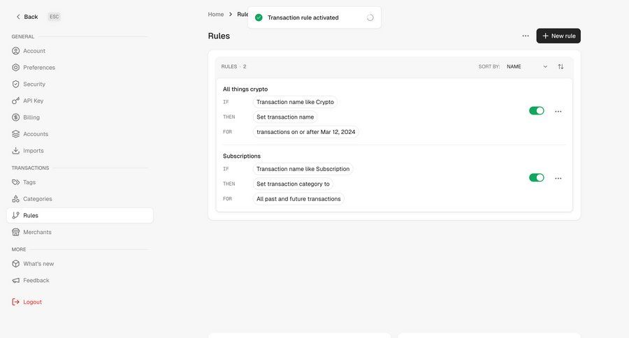 Maybe Finance screen example