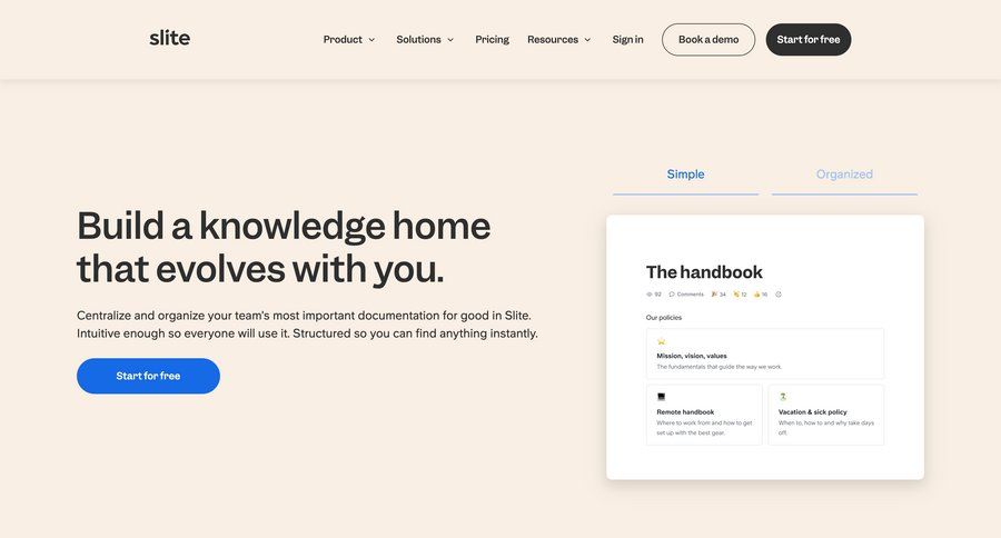 Slite
				plans & pricing ui page example