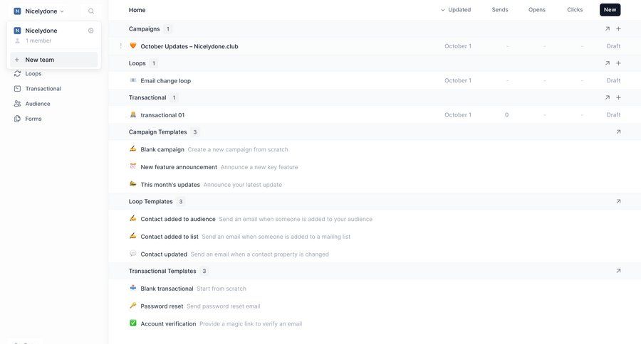 Loops screen example