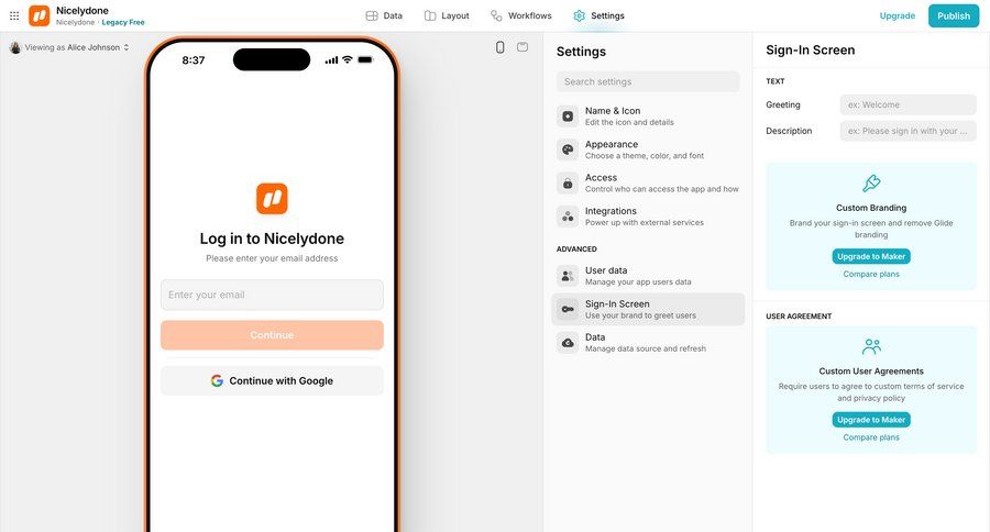 Glide
			   ux ui design