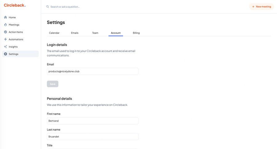 Circleback
			     ux ui design
