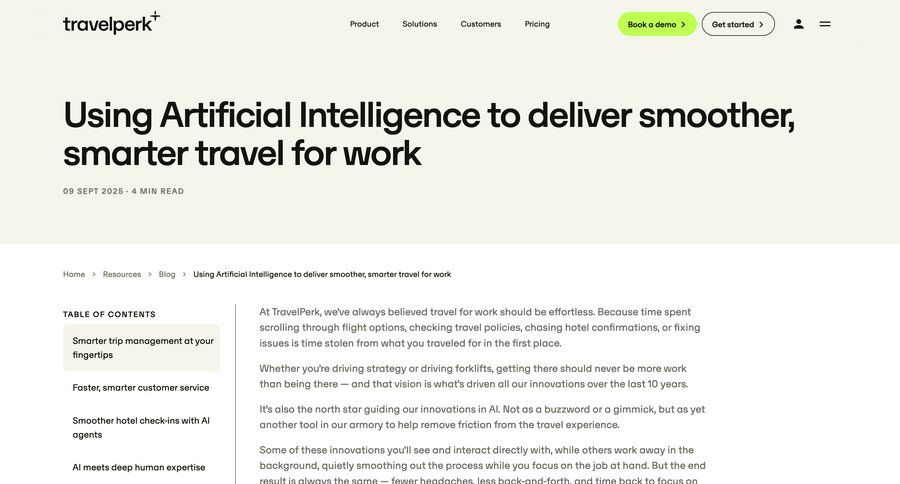 Travelperk
				article ui page example