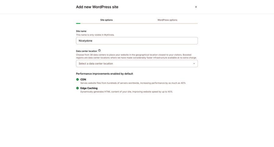 Kinsta screen example