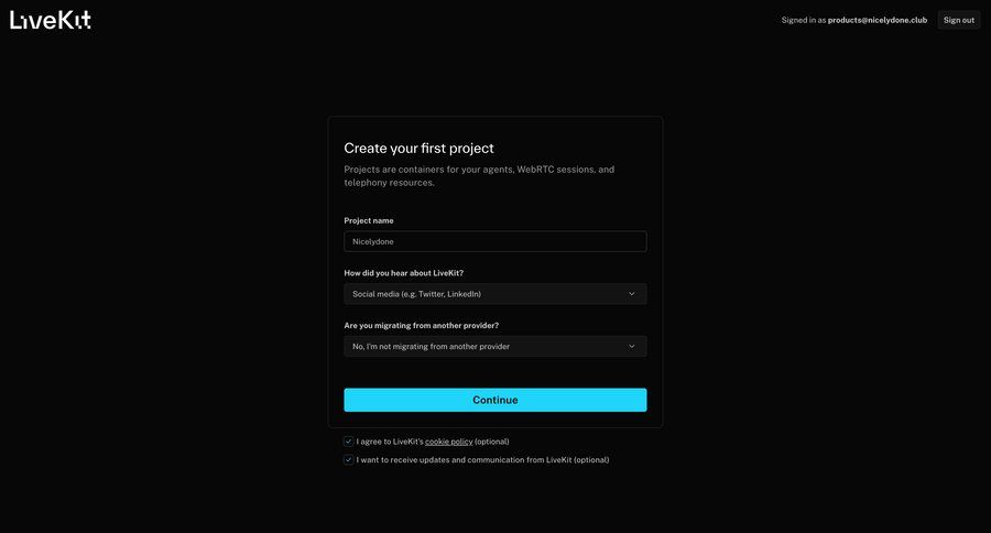 Livekit screen example