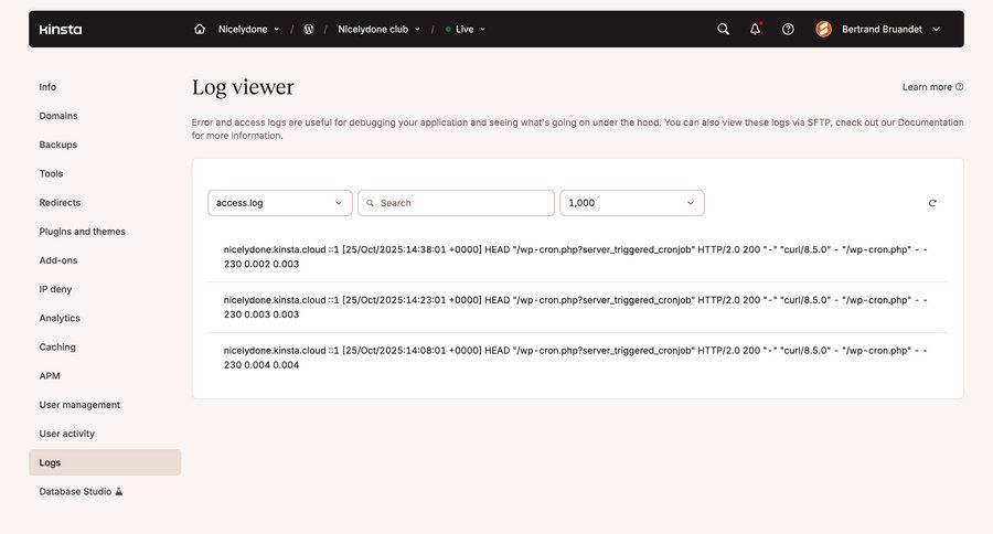 Kinsta
				settings ui page example