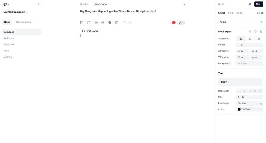 Loops screen example