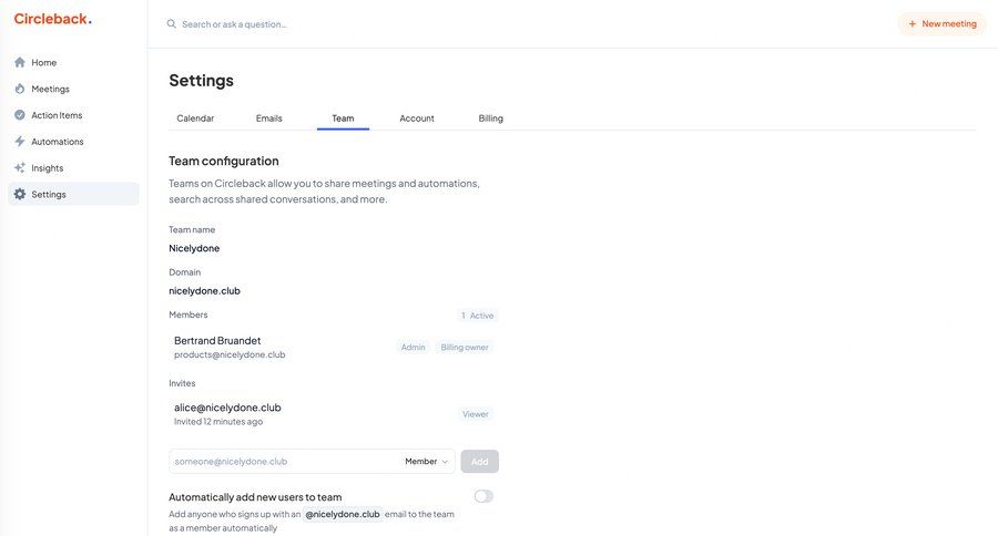Circleback
			      ux ui design