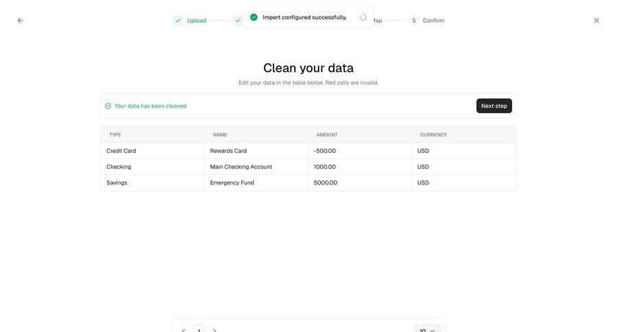 Maybe Finance screen example