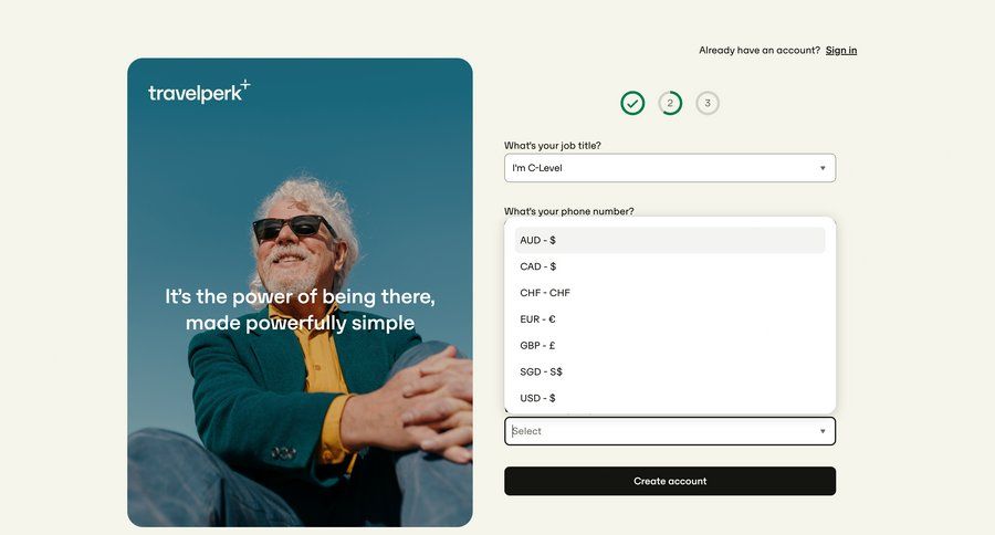 Travelperk screen example