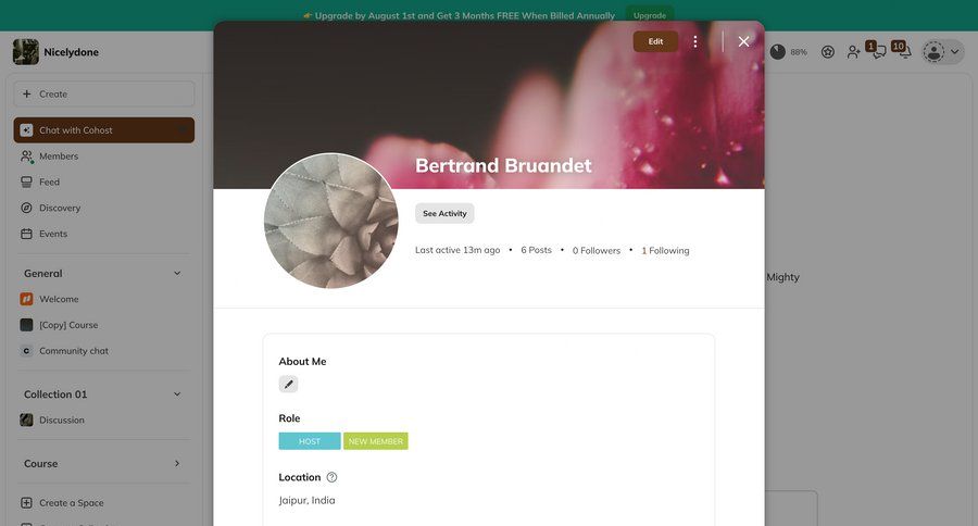Mighty
			 user role user profile ui page example