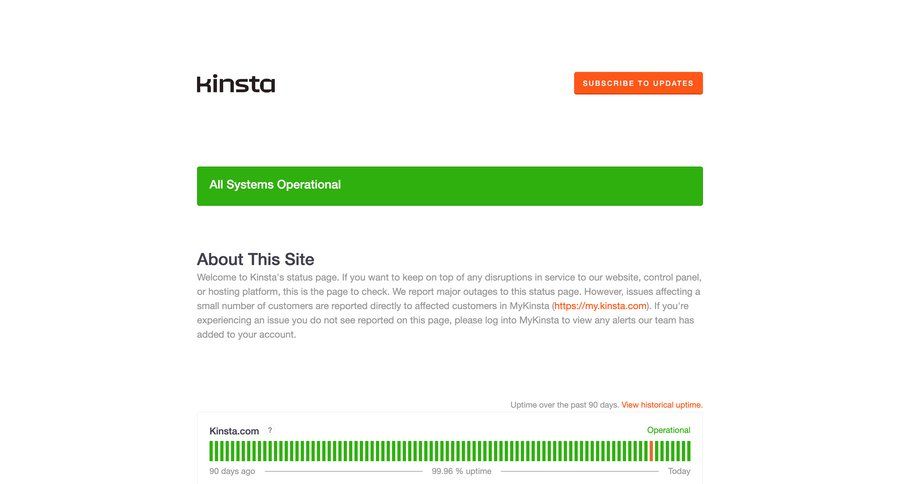 Kinsta
				system status ui page example