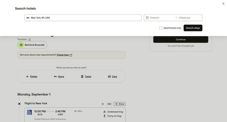 Travelperk screen example