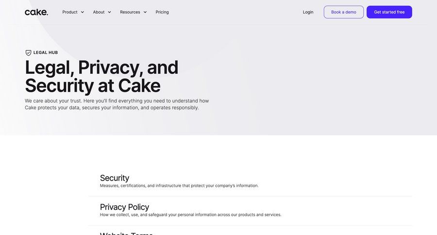 Cake
				security ui page example