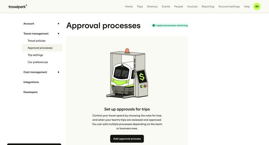 Travelperk screen example