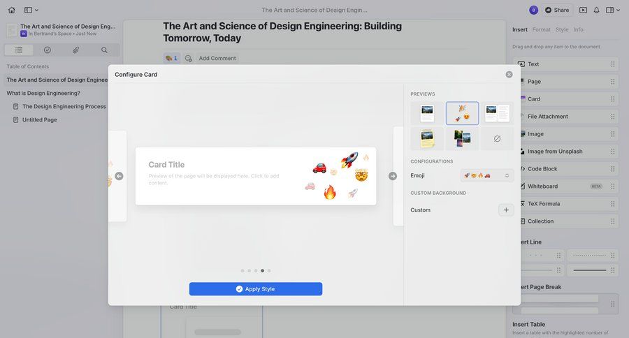 Craft screen example
