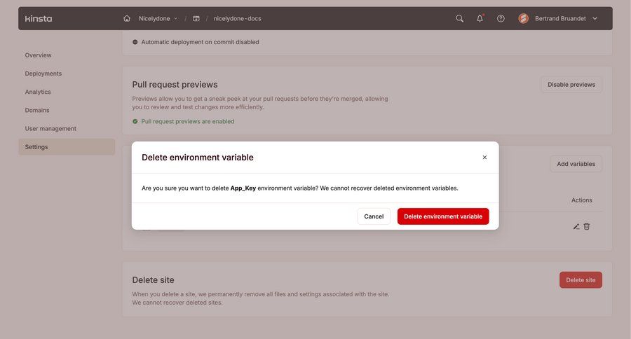 Kinsta screen example