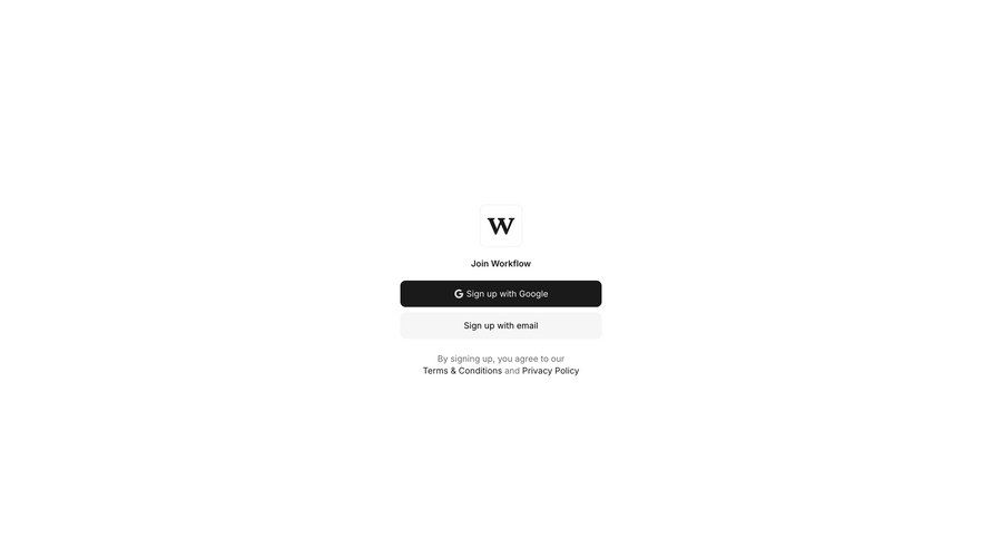 Workflow
				signup page example