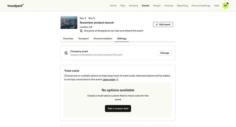 Travelperk screen example