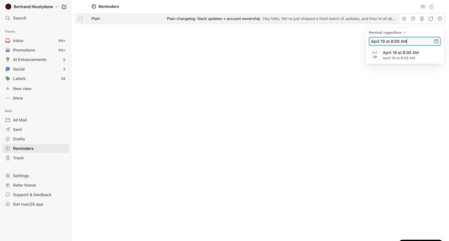 Notion Mail
			 task management sidebar navigation automation task completion email sidebar lists menu time management ui page example