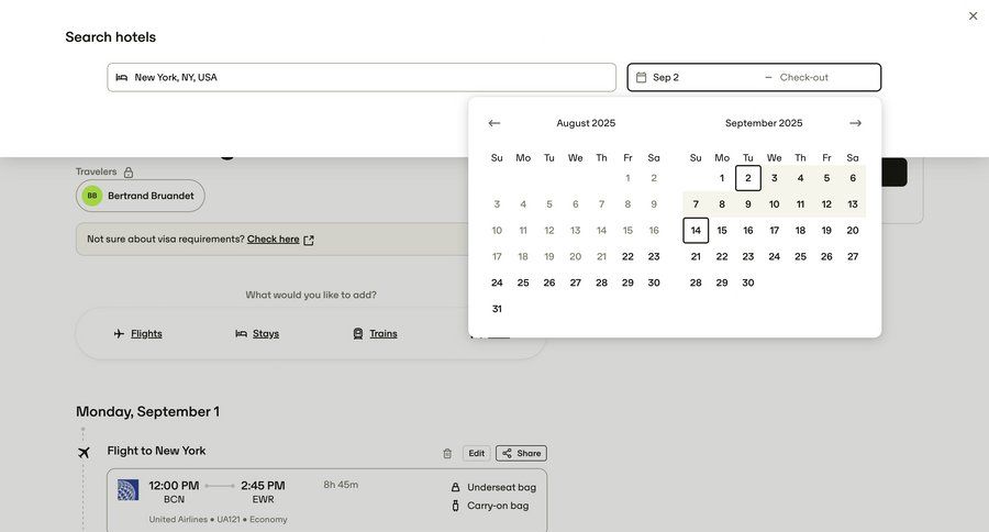 Travelperk screen example