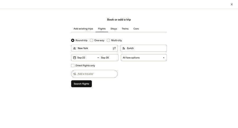 Travelperk screen example