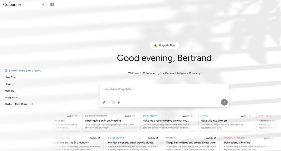Cofounder
				home ui page example