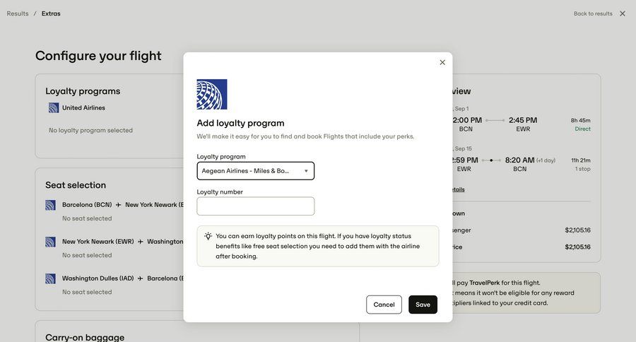 Travelperk screen example