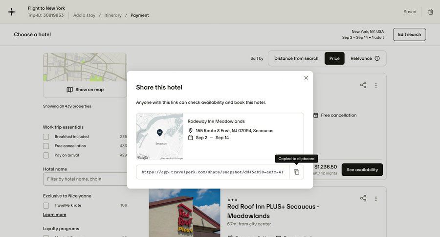 Travelperk screen example