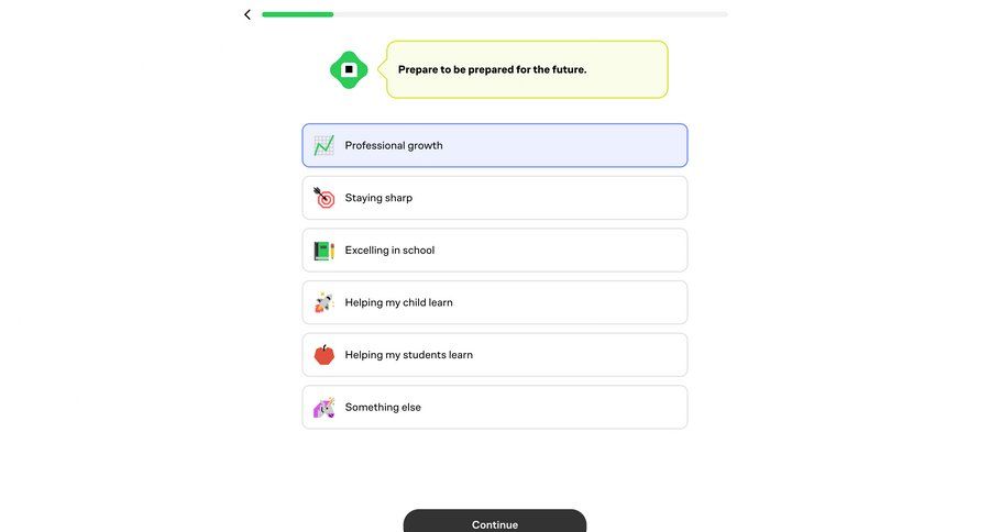Brillant
				onboarding page example