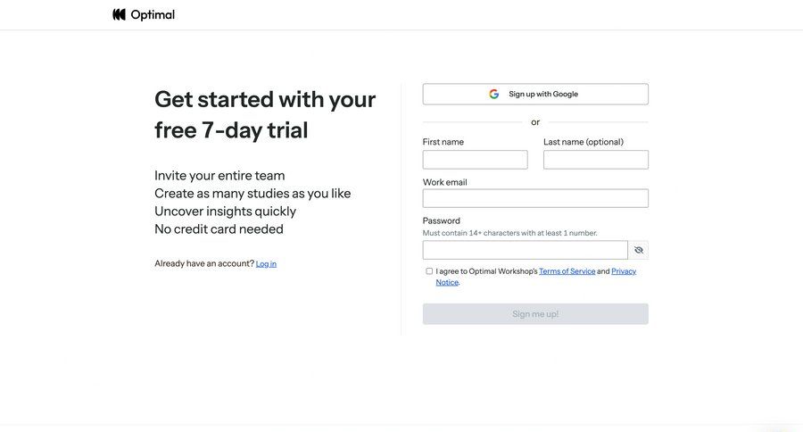 Optimal screen example