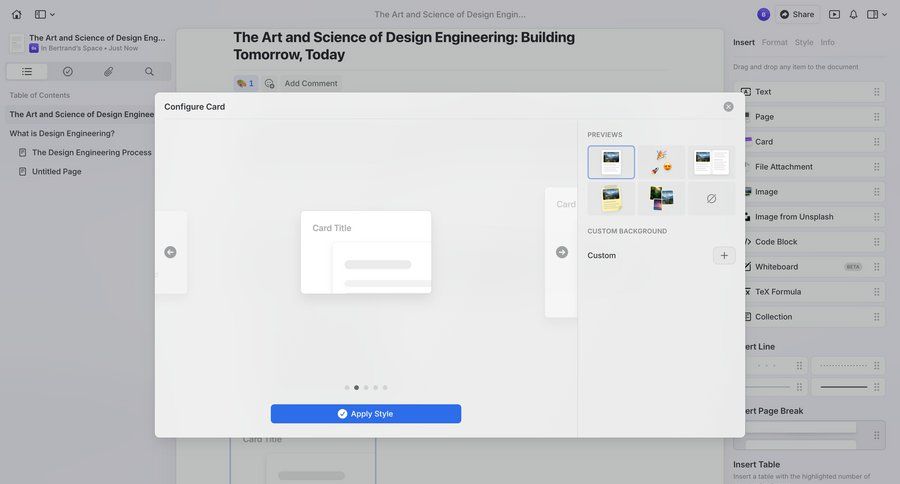 Craft screen example