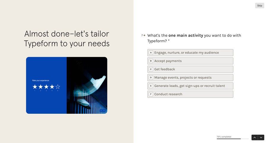 Typeform
			      ux ui design