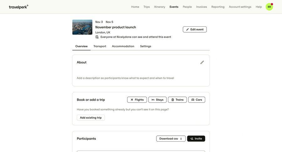 Travelperk screen example