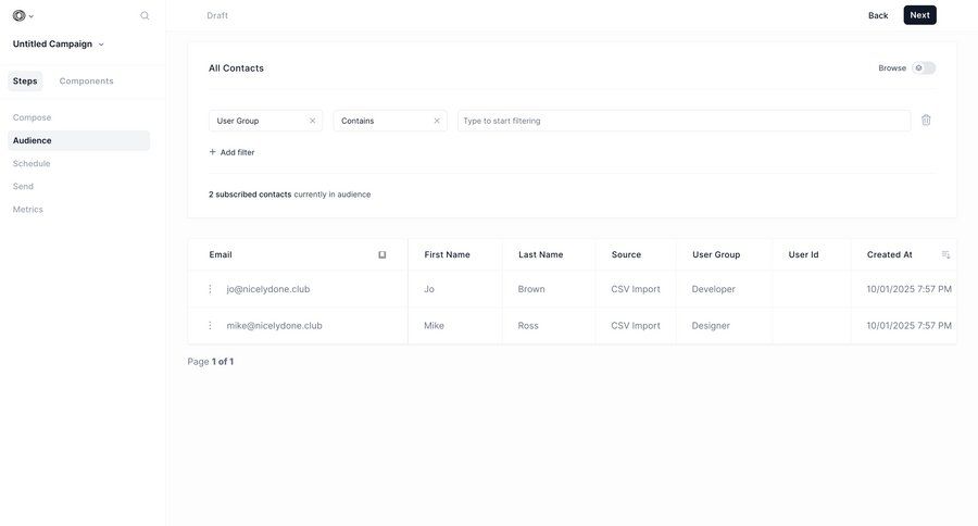 Loops
				create ui page example