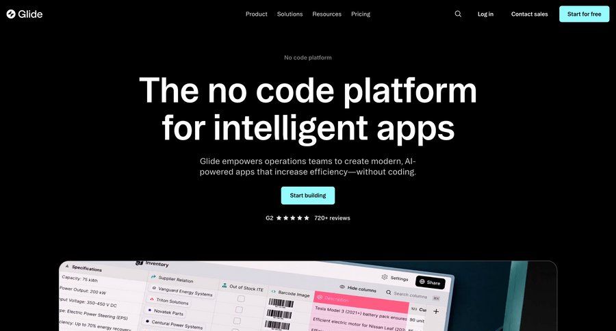 Glide
				product page page example