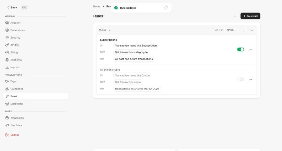 Maybe Finance screen example