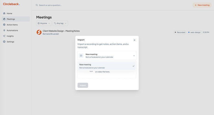 Circleback
			   ux ui design