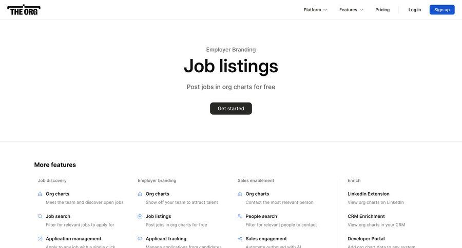 The org
				product page page example