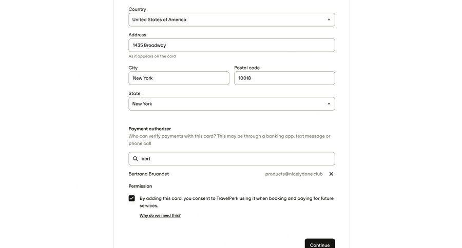 Travelperk screen example