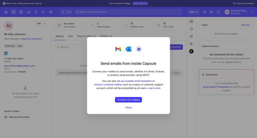 Capsule screen example