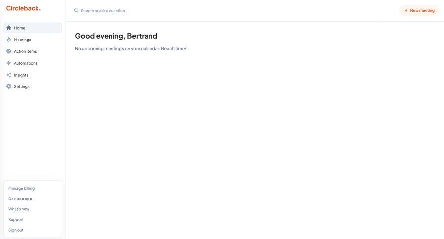 Circleback
			  ux ui design