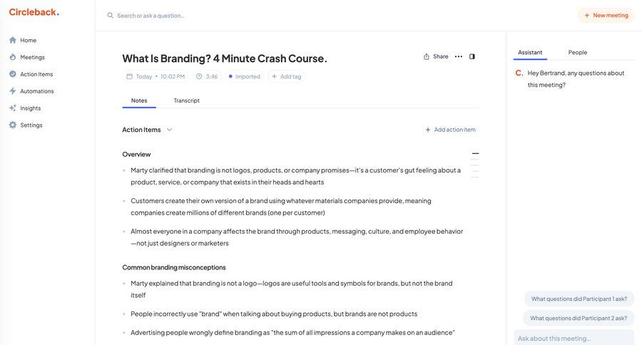 Circleback
			   ux ui design