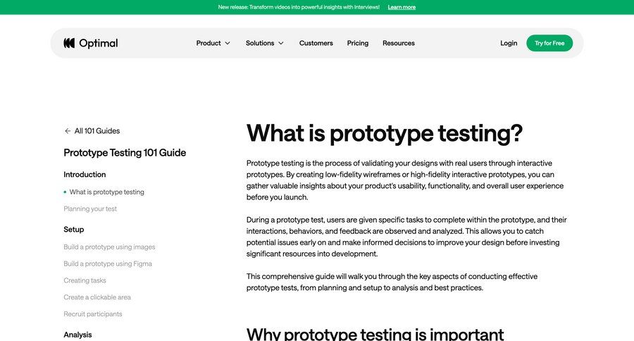Optimal
				article ui page example