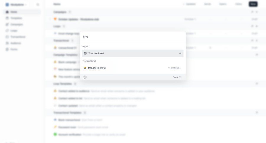 Loops screen example