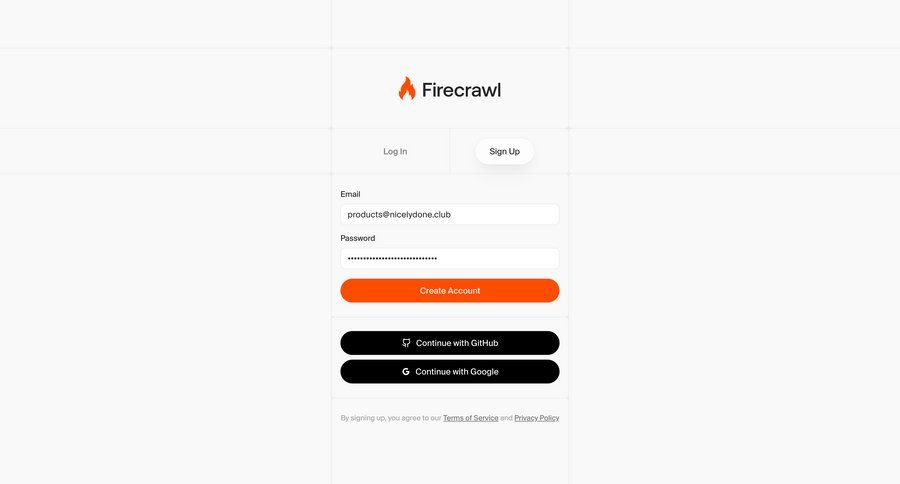 Firecrawl screen example