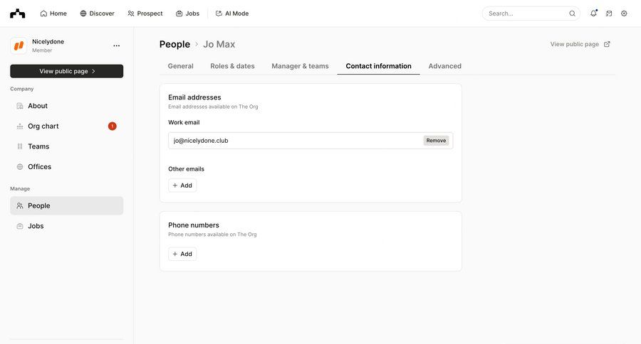 The org
			 sidebar navigation form profile settings email management profile management save changes user profile ui page example