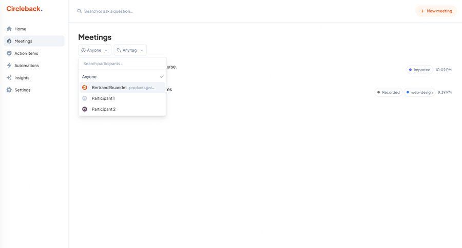 Circleback
			    ux ui design