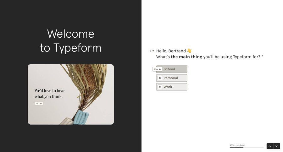 Typeform
			      ux ui design
